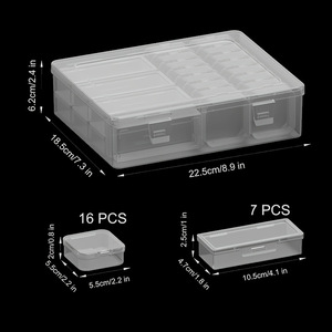 Transparent <b>Plastic</b> Storage Box 32 Compartment With Lid For Jewelry Organizing Dustproof Oxidation Resistant - Product Image 1