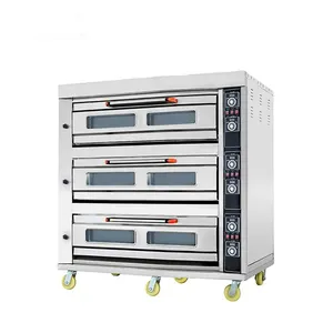 Commerciële Bakken Apparatuur Broodbakmachine Dek Oven Bakkerij Voor Bakken Brood, Industriële 3 Dek Oven Voor Sales