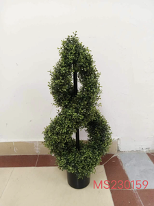 Vente en gros Treesmas Plante artificielle décorative à feuilles longues et courtes en forme de cœur pour intérieur et extérieur avec pot en plastique - Product Image 2