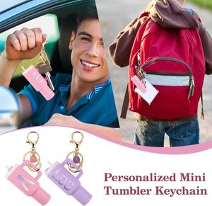 พวงกุญแจแก้วน้ำขนาดเล็กแบบกำหนดเองได้ ทนทาน สำหรับผู้หญิงและเด็กผู้หญิง พร้อมจี้ตัวอักษร DIY สำหรับตกแต่งแก้วน้ำและขวด - Product Image 5