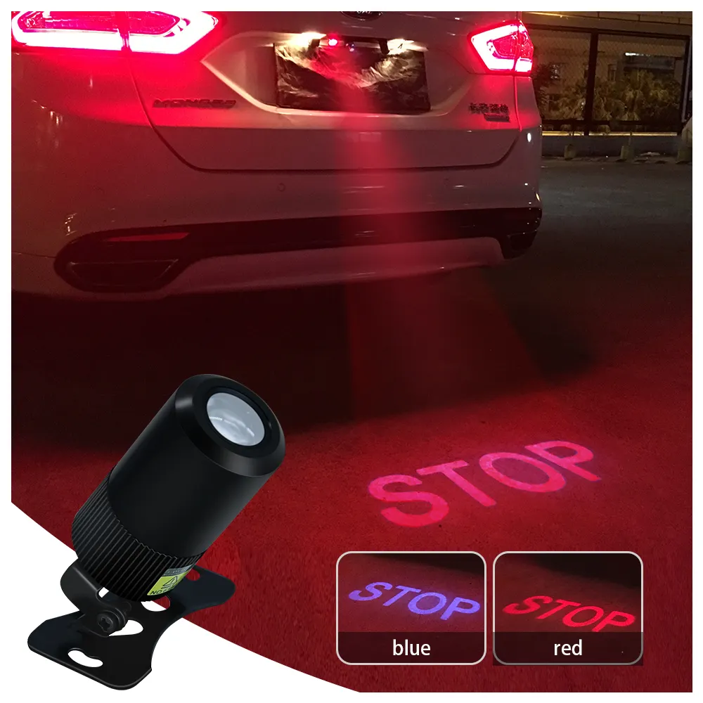 Auto Brake Staart Waarschuwingslampje Achter Waarschuwing Laser Projector Auto Led Houden Ruimte En Stop Parking Licht Voor Universele Auto