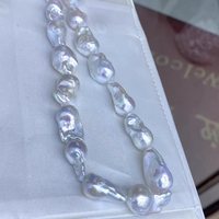 Perles en vrac, collier de perles baroques, brins de perles, collier de perles d'eau douce naturelles, grandes perles baroques, perles pour la fabrication de bijoux