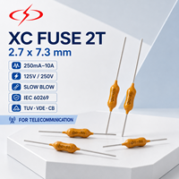 Fusible XC PICO-Small 2T 2.7x7.3mm 250mA-10A 125-250V AC Tr0g IEC 60269 TUV/VDE/CB pour équipement de télécommunications