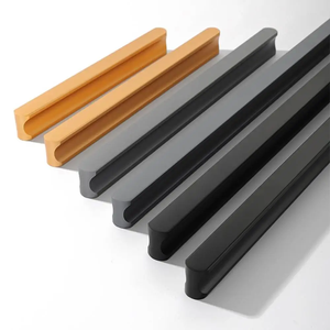 Juego de 1 Pieza de Herrajes para Muebles de Aluminio, Diseño Moderno y Sencillo, Perillas para Cajones, Tiradores para Puertas - Product Image 5