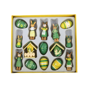 Décorations d'œufs de Pâques en bois, ornements suspendus pour les fêtes de printemps, centre de table, cadeaux pour fêtes à domicile, fournitures de bricolage - Product Image 4