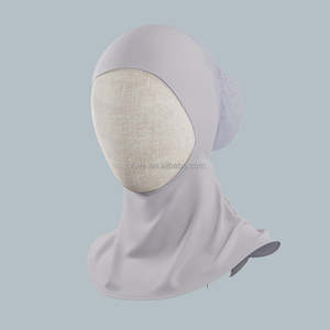 Bonnet <span class=keywords><strong>Najwa</strong></span> en jersey de coton respirant et léger avec couvre-cou intégral et cordons ajustables - Product Image 6