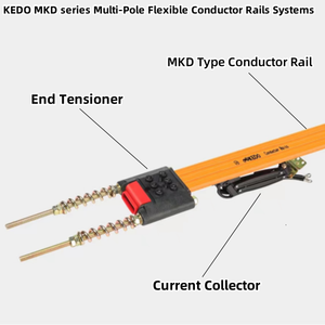 Vente directe d'usine <span class=keywords><strong>KEDO</strong></span> MKD-906-4P 100A collecteur de courant de barre omnibus de conducteur électrique pour grue - Product Image 5