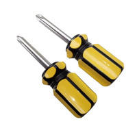 Destornillador 2 en 1 Phillips y plano con mango corto y accesorios gratuitos para instalación y reparación de productos