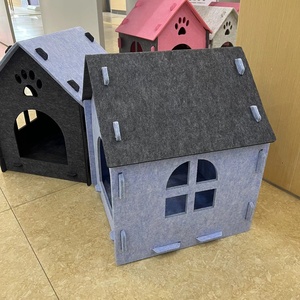 <span class=keywords><strong>Cama</strong></span> Cueva Plegable de Fieltro para Gatos, Diseño Nuevo, Casa para Mascotas de Felpa Suave <span class=keywords><strong>con</strong></span> Cojín, <span class=keywords><strong>Nido</strong></span> Interior para Dormir para Gatos y Perros Pequeños - Product Image 3