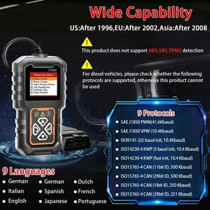 Cy3001 phổ OBD2 máy quét công cụ tự động xe chẩn đoán kết nối cho tất cả các xe điện tử Công cụ quét điện - Product Image 4