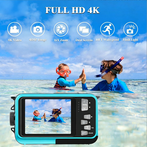 Waterproof digital <b>camera</b> Dual-screen 4K HD 48 million pixels Diving 5 meters underwater Dual <b>camera</b> system (front and rear) - Product Image 2