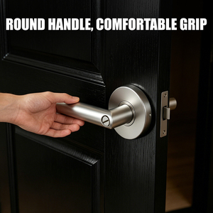 Tianyi Industrial Style Black Door Lever on Rose Luxury Knurled Texture Grip Handle Contemporary Room Hardware <b>Keyed</b> Entry <b>Lock</b> - Product Image 4