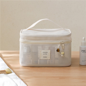 Tùy Chỉnh Mới Xách Tay Tote Dây Kéo Xem Thông Qua Lưới Dầu Gội Tắm Lưu Trữ Mỹ Phẩm Trang Điểm Vệ Sinh Cá Nhân Túi - Product Image 2