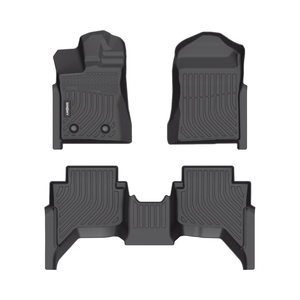 GINOWY Custom Fit All-Weather Floor Mats for 2024-2025 for Ford Ranger Non-Slip Waterproof TPE Floor Liners <strong>Accessories</strong> - Product Image 1