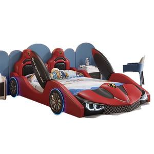 <span class=keywords><strong>Lit</strong></span> <span class=keywords><strong>superposé</strong></span> sur le thème de la voiture pour enfants 2025 pour garçon avec rembourrage en lin de rangement pour garde-corps-confortable pour le salon et l'hôtel - Product Image 5
