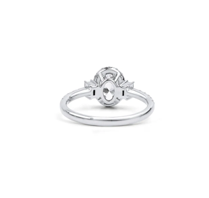 Bague de fiançailles moderne en diamant de laboratoire de 0,75 carat, bague cocktail ovale créée en laboratoire, bijoux en diamant de laboratoire, cadeau de Noël - Product Image 4