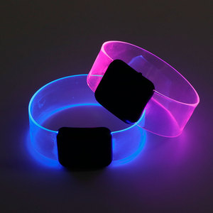 Ismart giá rẻ tùy chỉnh cảm biến âm thanh lumineux dây đeo cổ tay phát sáng nhấp nháy LED pulsera âm thanh âm nhạc kích hoạt LED vòng đeo tay - Product Image 3