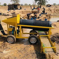 Machine automatique de lavage d'or alluvial à petite échelle avec chute de lavage manuelle