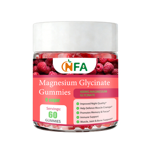 Gomitas de Glicinato de Magnesio OEM ODM Sin Azúcar, con Vitamina y Pimienta Negra, Mejoran la Calidad del Sueño, Ayudan a Defenderse de Calambres Musculares - Product Image 1