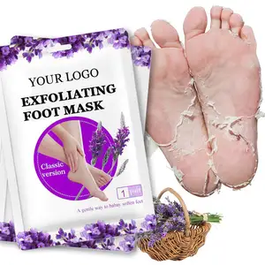 OEM Wholesale Lavender Foot Masking Socks Exfoliation Foot Skin Care Peeling Herbal Exfoliating Feet Mask