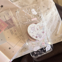 Coques pour iPhone 17 16 PM d'Apple, étui magnétique avec support pour iPhone 16, motif chat et fleurs écrasées, style souple pour filles, compatible iPhone 15 14 13