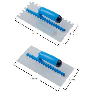 Kit de Herramientas de Albañilería de Acero, Paleta de 18 cm, Paleta para Enlucido de 14 cm, para Trabajos de Mampostería - Product Image 3