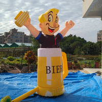 Ballon gonflable Abraham pour fête d'anniversaire, dessin animé hollandais avec tasse de bière, bébé gonflable étanche avec ventilateur intégré, durable