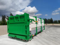 Vente en gros usine – Conteneur à déchets municipaux en acier de 20 mètres cubes avec pompe à moteur à engrenages pour camion à bras articulé