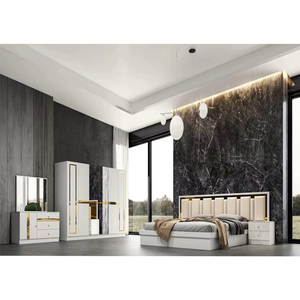 Morden Design Wood Full King Size Cama de cuero Luxury Wooden Queen Size Muebles completos Juego de dormitorio para <span class=keywords><strong>la</strong></span> casa - Product Image 2