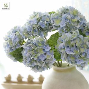 Высокое качество искусственный латекс гортензии цветок Настоящее прикосновение для вечеринки отеля свадебный стол Декоративные цветы синий белый розовый - Product Image 4