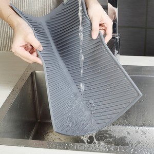 Silicone Drainage Mat L Size Non Slip For Dishes Plates Bowls Pots Pans Kitchen Sink Use - Product Image 1