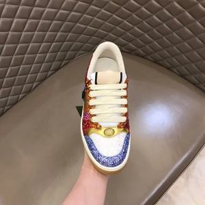 Customized luxurious designer brand breathable sequined platform high-heel anti-slip sports shoes with <b>laces</b> - Product Image 3