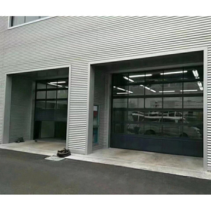 <span class=keywords><strong>Porte</strong></span> de <span class=keywords><strong>garage</strong></span> moderne en aluminium imperméable avec verre isolant thermique transparent et design pliant contemporain - Product Image 4