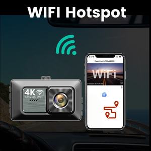 3 pouces Mini 4K + 4KHidden Driver Car Dvr Video Recorder Dash Cam Dashcam Camera Avant et Arrière avec Wifi GPS FHD Night Vision Auto - Product Image 5