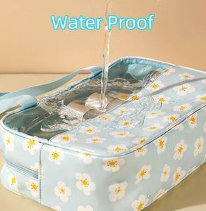 Wholesale Large Capacity Waterproof <b>Transparent</b> <b>Makeup</b> <b>Bag</b> with Zipper Closure Handheld PVC Storage <b>Bag</b> Outing and Travel - Product Image 2