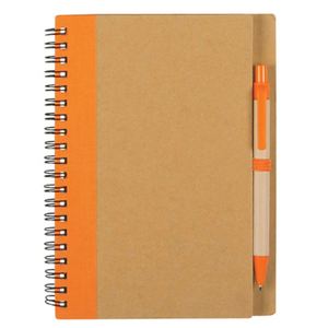 Cuaderno Espiral Promocional A5 Personalizado con Cubierta de Kraft, Bolígrafo y Notas Adhesivas - Product Image 3