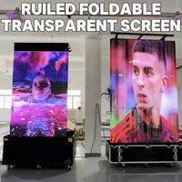 Écran LED pliable transparent RUILED, panneau numérique, affiche numérique, IP65, garantie 1 an, publicité intérieure/extérieure, centre commercial