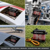 Servo Digital sin Escobillas de 20KG de Alto Torque XQ POWER con Engranajes de Acero Inoxidable, Resistente al Agua, para Robot Humanoide, Venta al Por Mayor OEM 8.4V