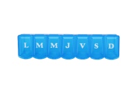 Boîte à pilules hebdomadaire en plastique à 7 compartiments, planificateur de comprimés, organisateur quotidien avec braille pour la vie quotidienne, vente chaude