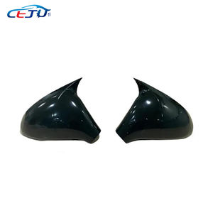 Coque de rétroviseur de voiture Noir brillant Aspect fibre de carbone Style corne Coque de rétroviseur pour <span class=keywords><strong>Peugeot</strong></span> <span class=keywords><strong>207</strong></span> - Product Image 2