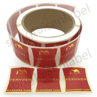 Feuille noire estampage petite taille bouteille corps parfum vinyle étiquettes autocollant étiquette autocollante permanente