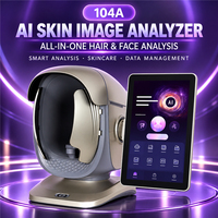 Analyseur de peau et de cuir chevelu AI 36MP, appareil d'imagerie faciale à 8 spectres, plus de 20 indicateurs d'analyse avec gestion des données client