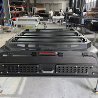 Auvent manuel à profil bas pour pick-up RAM 1500, en alliage d'aluminium, avec support de toit, fixation sécurisée sans perçage