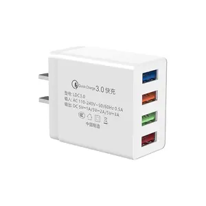 Pengisi daya Cepat Ponsel Usb C Pd qc3.0, adaptor portabel pengisi daya ponsel Cepat 10w Multiport USBC tipe-c