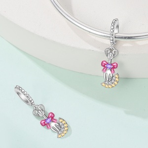 फैशन जेलीफ़िश के आकार 925 स्टर्लिंग सिल्वर ब्रेसलेट पेलेंट रंगीन हार आकर्षण डिय गहने - Product Image 6