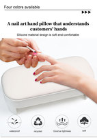 Coussin de manucure professionnel confortable et solide en plastique amovible, imperméable, portable, support de main, coussin pour nail art, repose-bras