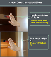 TDL-5014 armoire LED porte ouverte lumière sur fermer porte lumière infrarouge main balayage interrupteur 5V-24V Installation pour surface intégrée