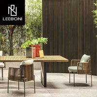 Table et chaises de salle à manger d'extérieur de luxe sur mesure, dernier design italien, vente chaude