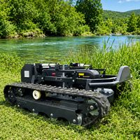 Mesin Pemotong Rumput Crawler 900mm dengan Remote Control, 16HP Bensin, Pemotong Semak untuk Rumput Tinggi, Perawatan Kebun, Kebun Buah, dan Lereng Bukit