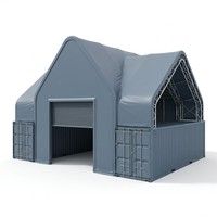 Structure de tente d'entrepôt en acier galvanisé pour équipement de protection contre les intempéries, abri et conteneur de stockage en tissu